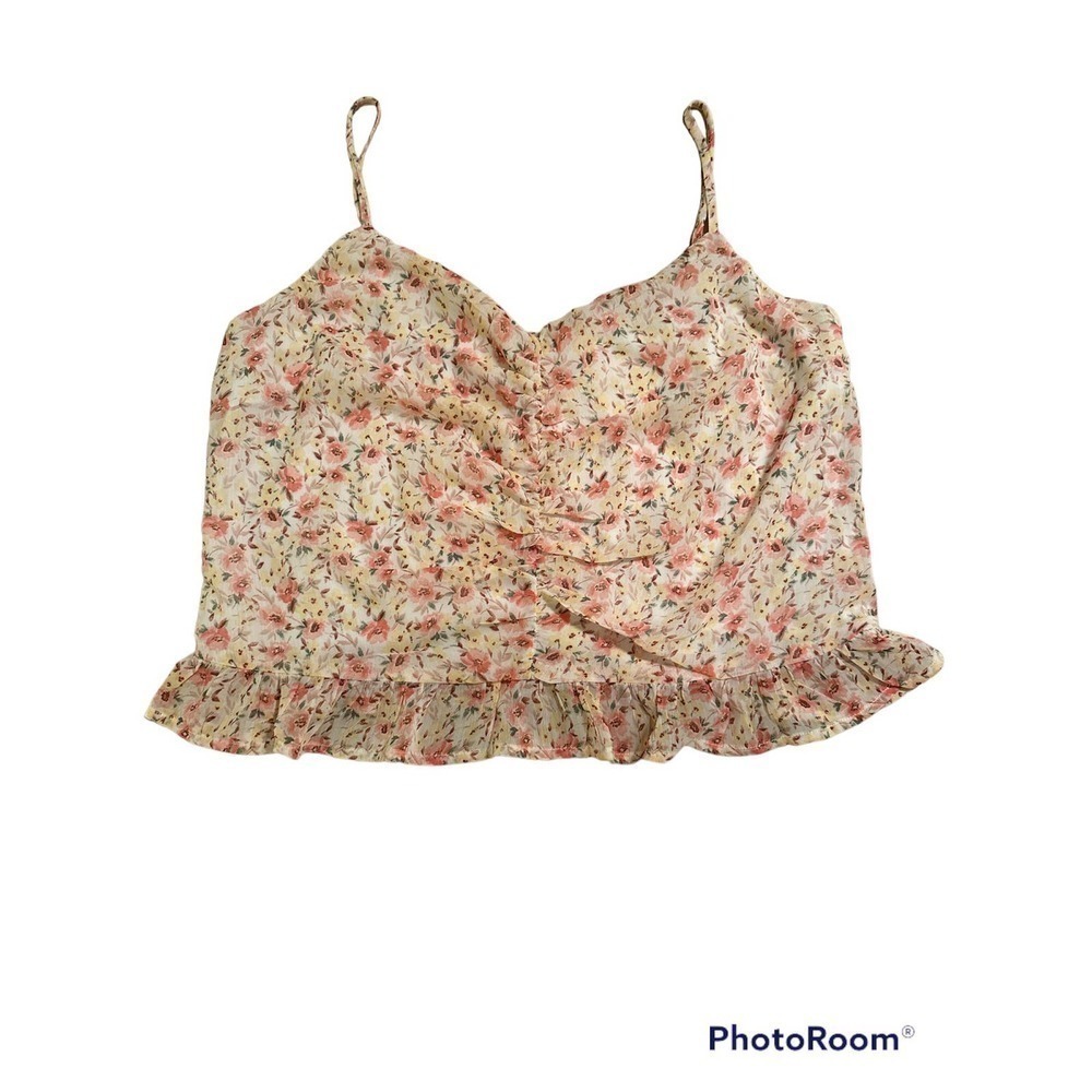 Lush Floral Print Blouse - Pink and Cream